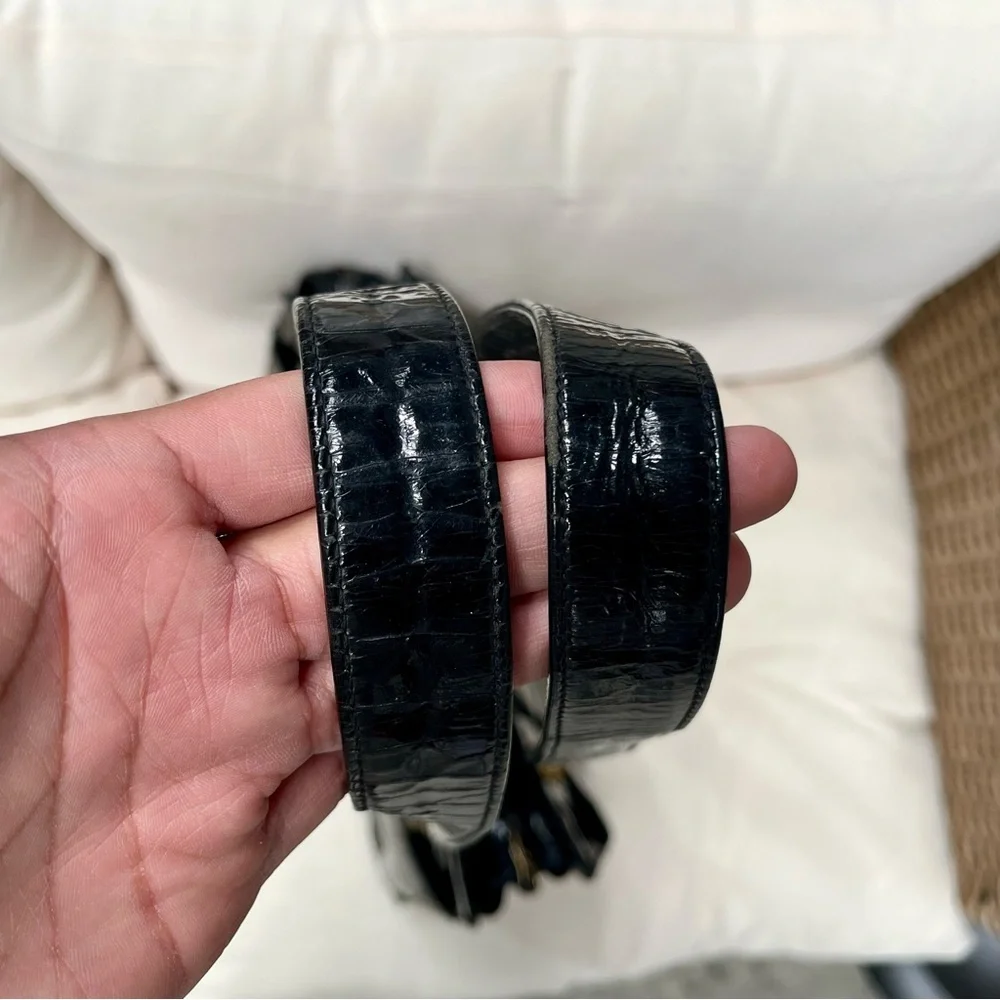 CHANEL 1995 24K Gold Hardware CC Logo Patent Leather Petit Shopping Tote Bag - Picture 7 of 15